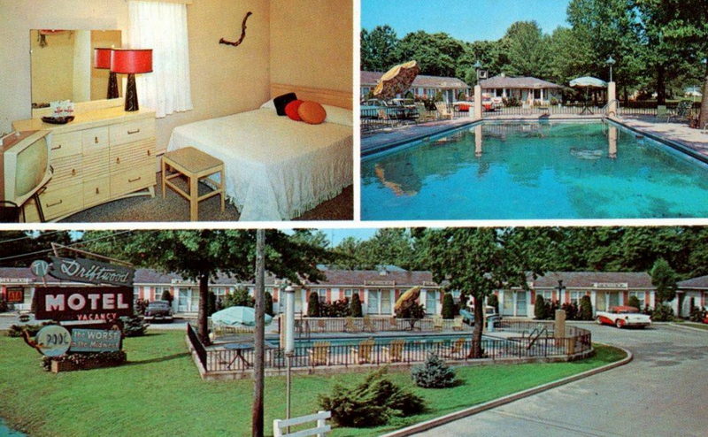 Driftwood Motel - Old Postcard (newer photo)